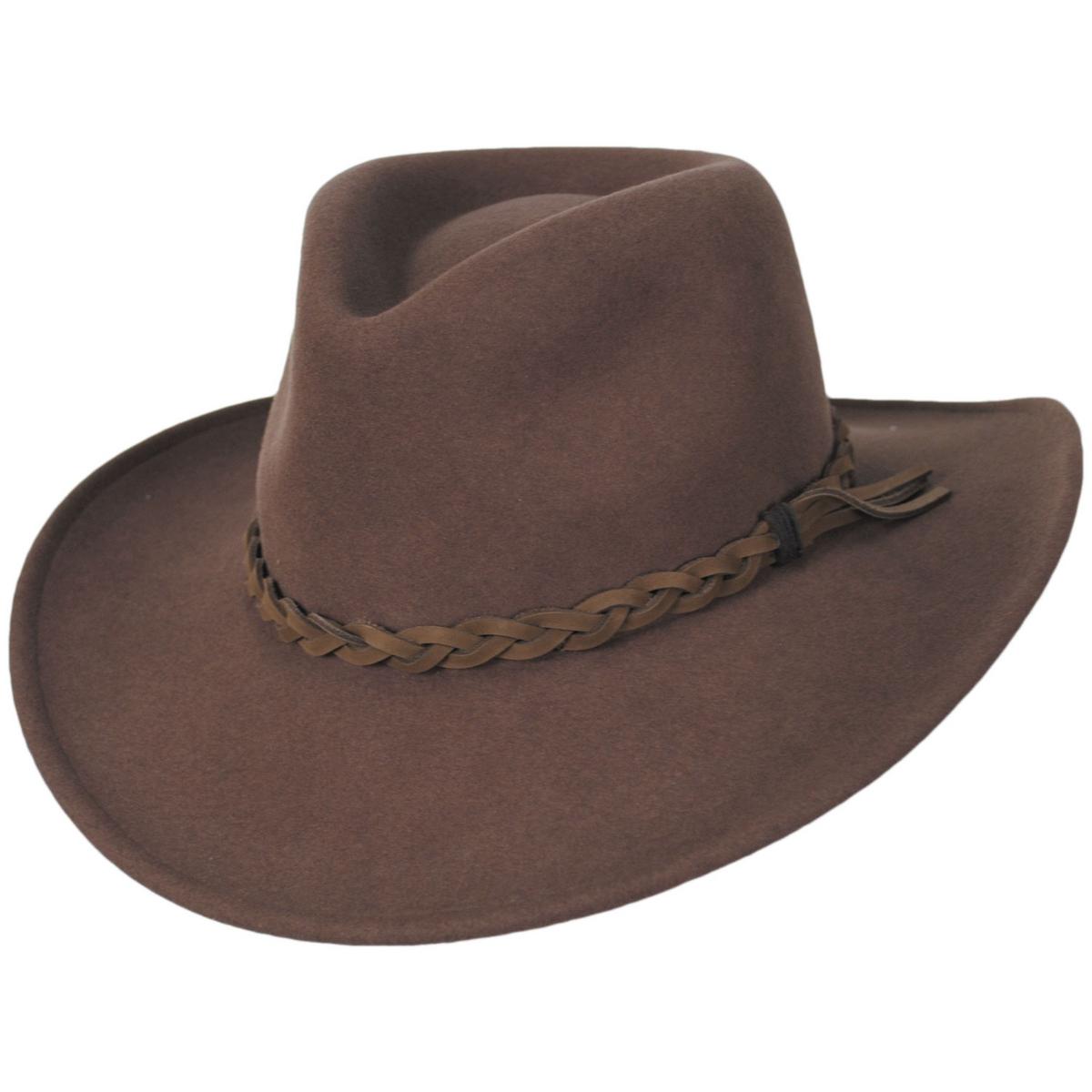 Bailey Western | Switchback Crushable Wool LiteFelt Aussie Hat | 130027 | lead | PECAN