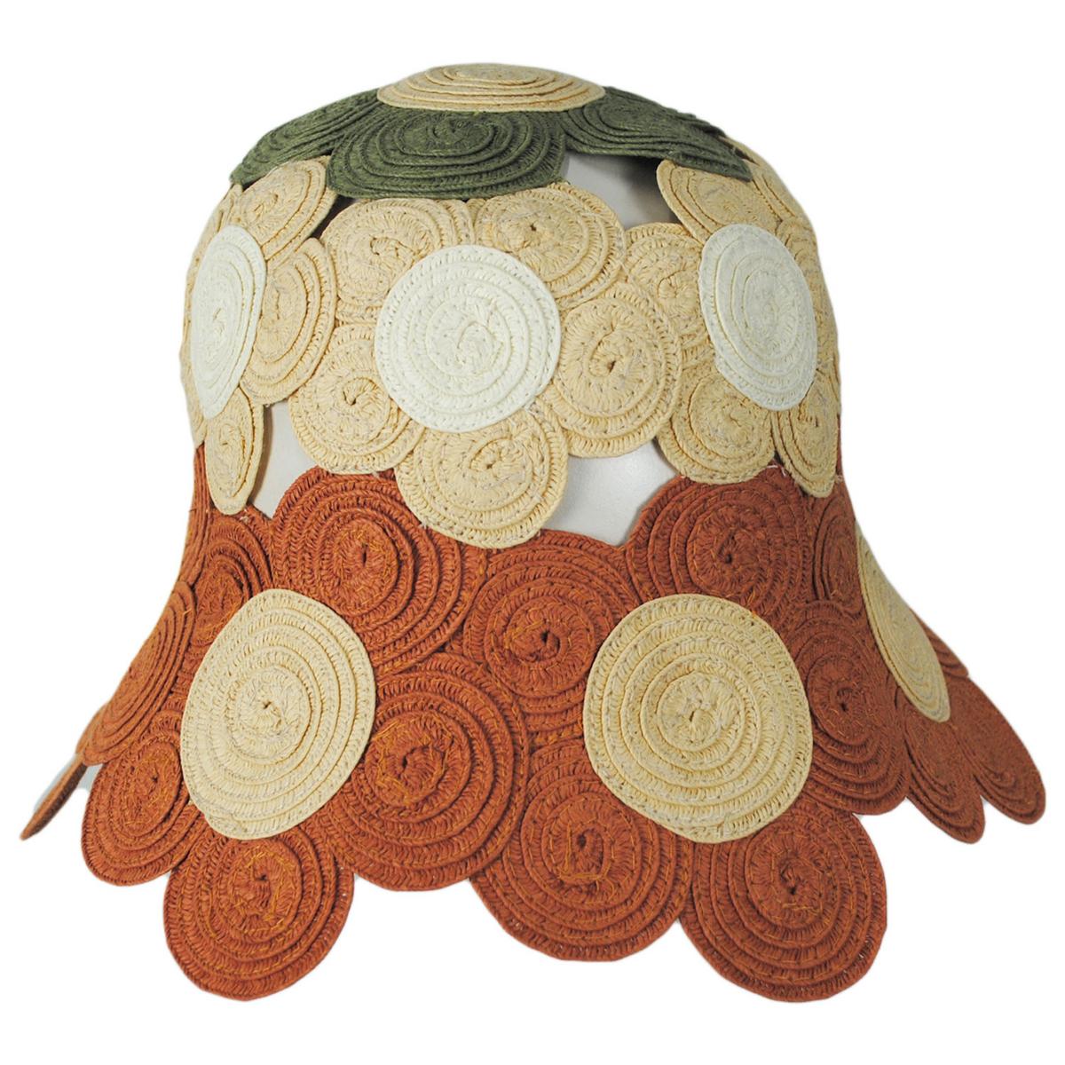 San Diego Hat Company | Carmen Toyo Straw Flower Bucket Hat | 103693 | front | MULTI