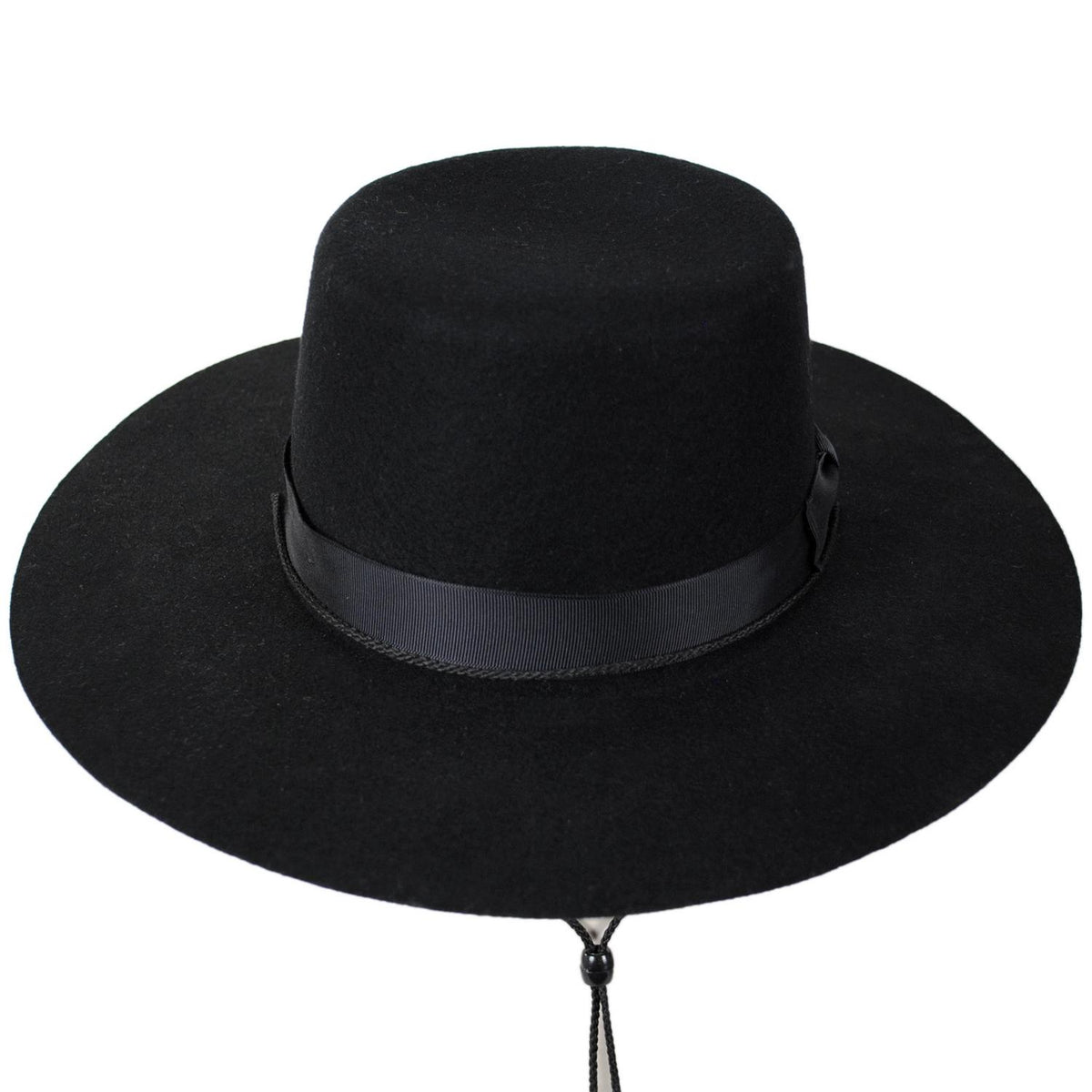 Jaxon Hats | Made in the USA - Classics Wool Felt Bolero Hat | 191721 | front | BLACK