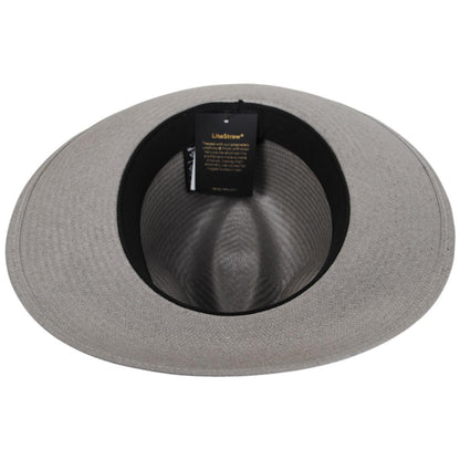 Bailey 1922 | Blackburn Shantung LiteStraw Fedora Hat | 127795 | under | CHARCOAL