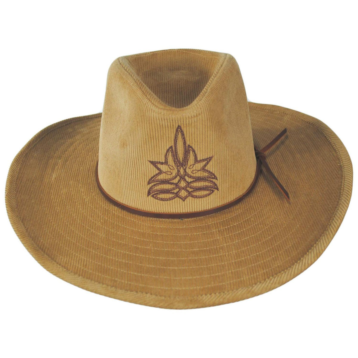 BRIXTON HATS | Colter Cotton Corduroy Cowboy Hat | 402617 | front | KHAKI