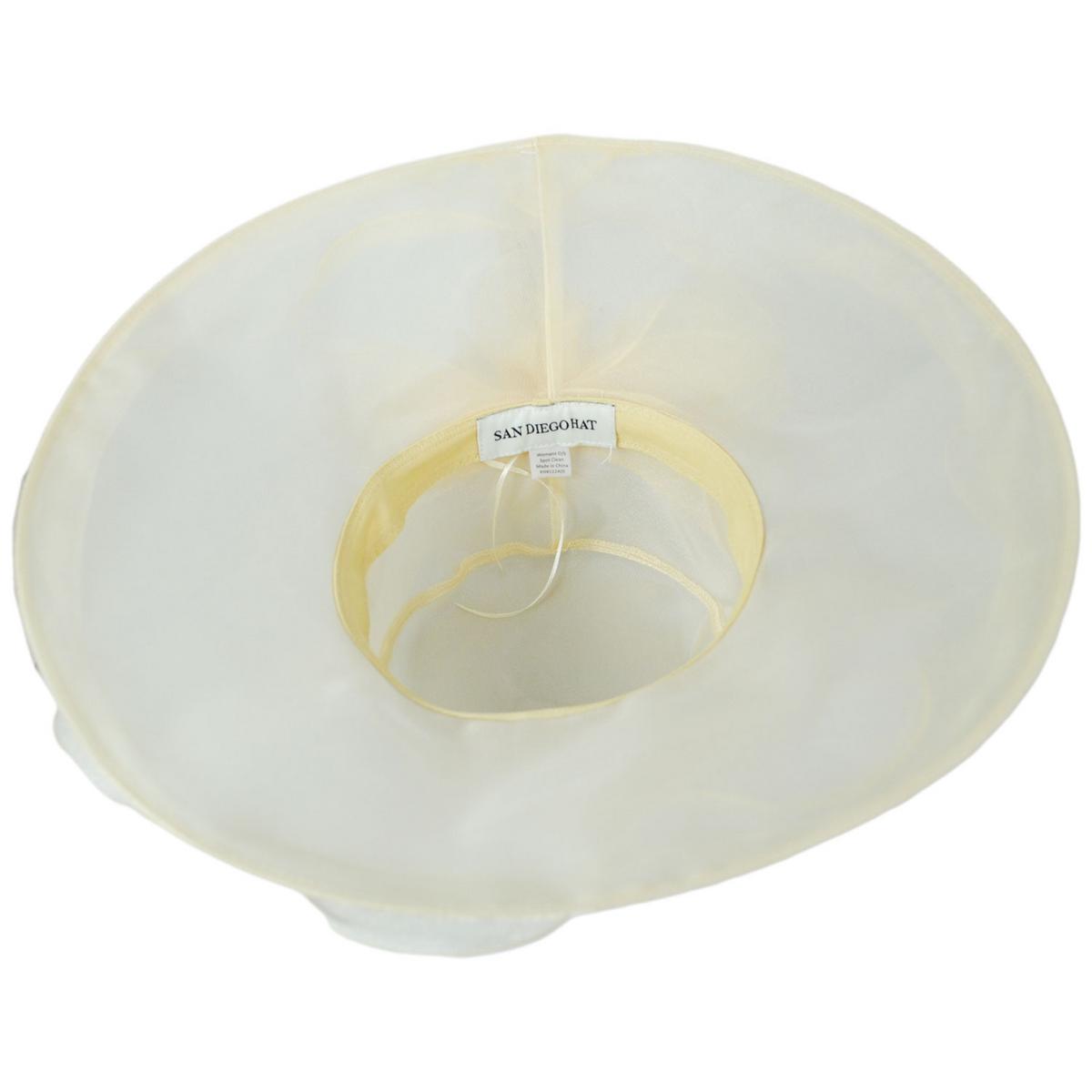 San Diego Hat Company | Organza Pearl Boater Dress Hat | 121052 | under | IVORY
