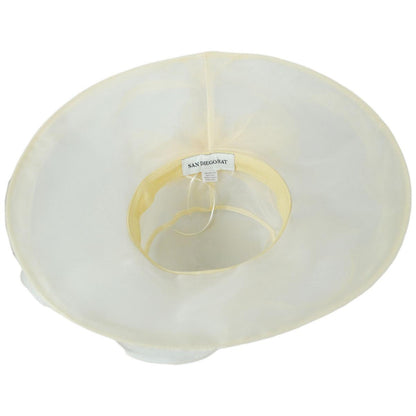 San Diego Hat Company | Organza Pearl Boater Dress Hat | 121052 | under | IVORY