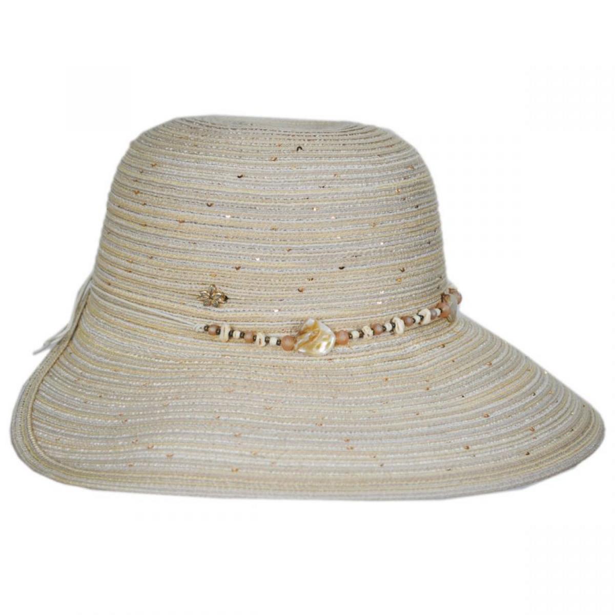 Cappelli Straworld | Scallop Braid Facesaver Hat | 101242 | profile | NATURAL