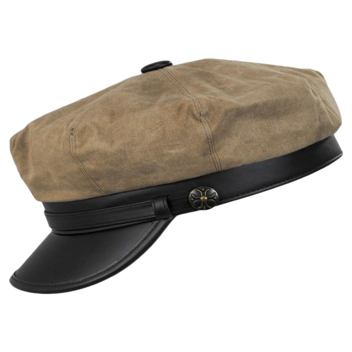 Jaxon Hats | Wholesale Rebel Wax Cotton Blend Motorcycle Cap B2B Pre-Pack | B2B170202 | profile | KHAKI