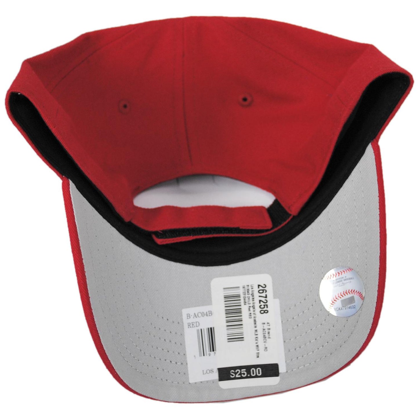 47 Brand | Kid's Los Angeles Angels of Anaheim MLB MVP Adjustable Baseball Cap | 513043 | under | RED