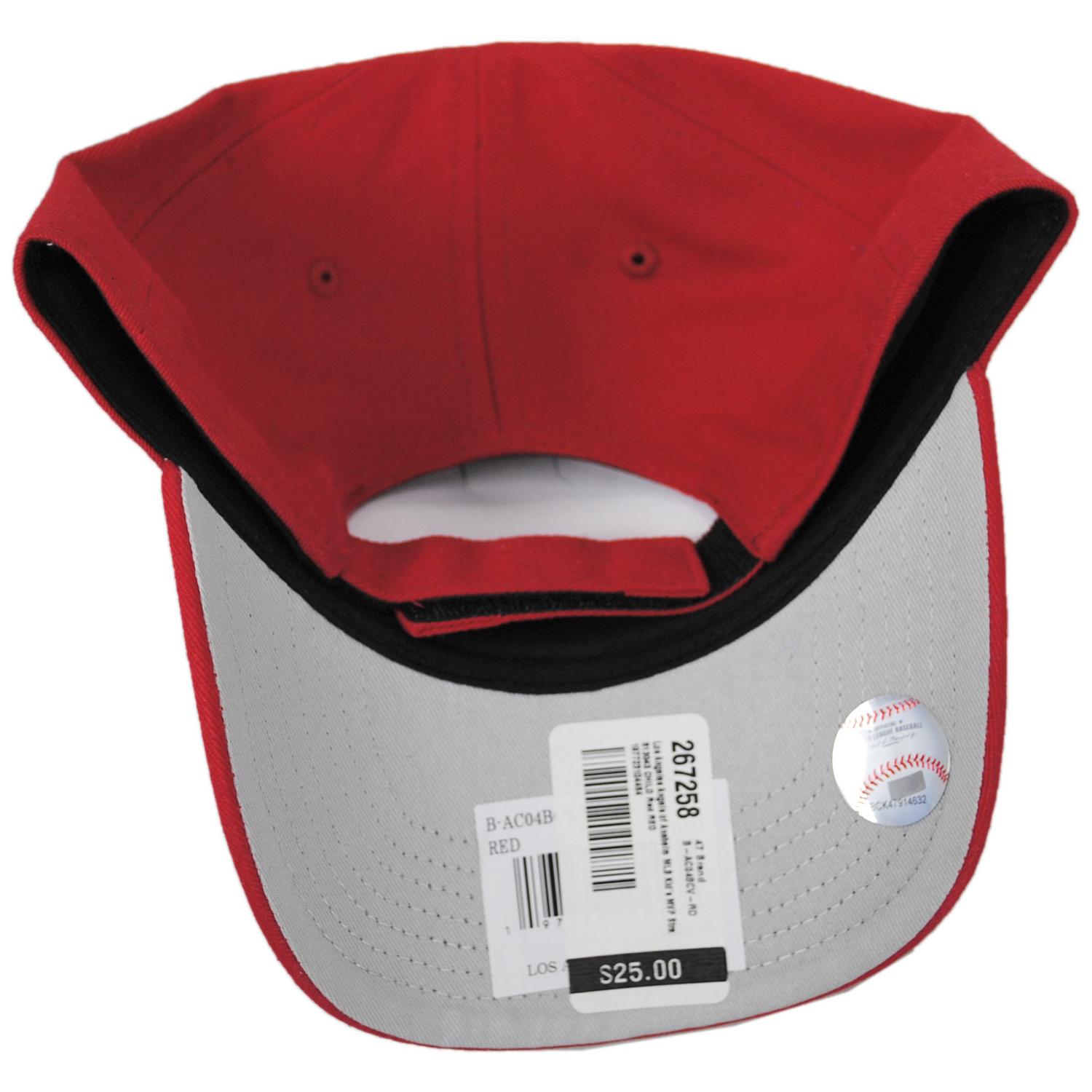 47 Brand | Kid's Los Angeles Angels of Anaheim MLB MVP Adjustable Baseball Cap | 513043 | under | RED