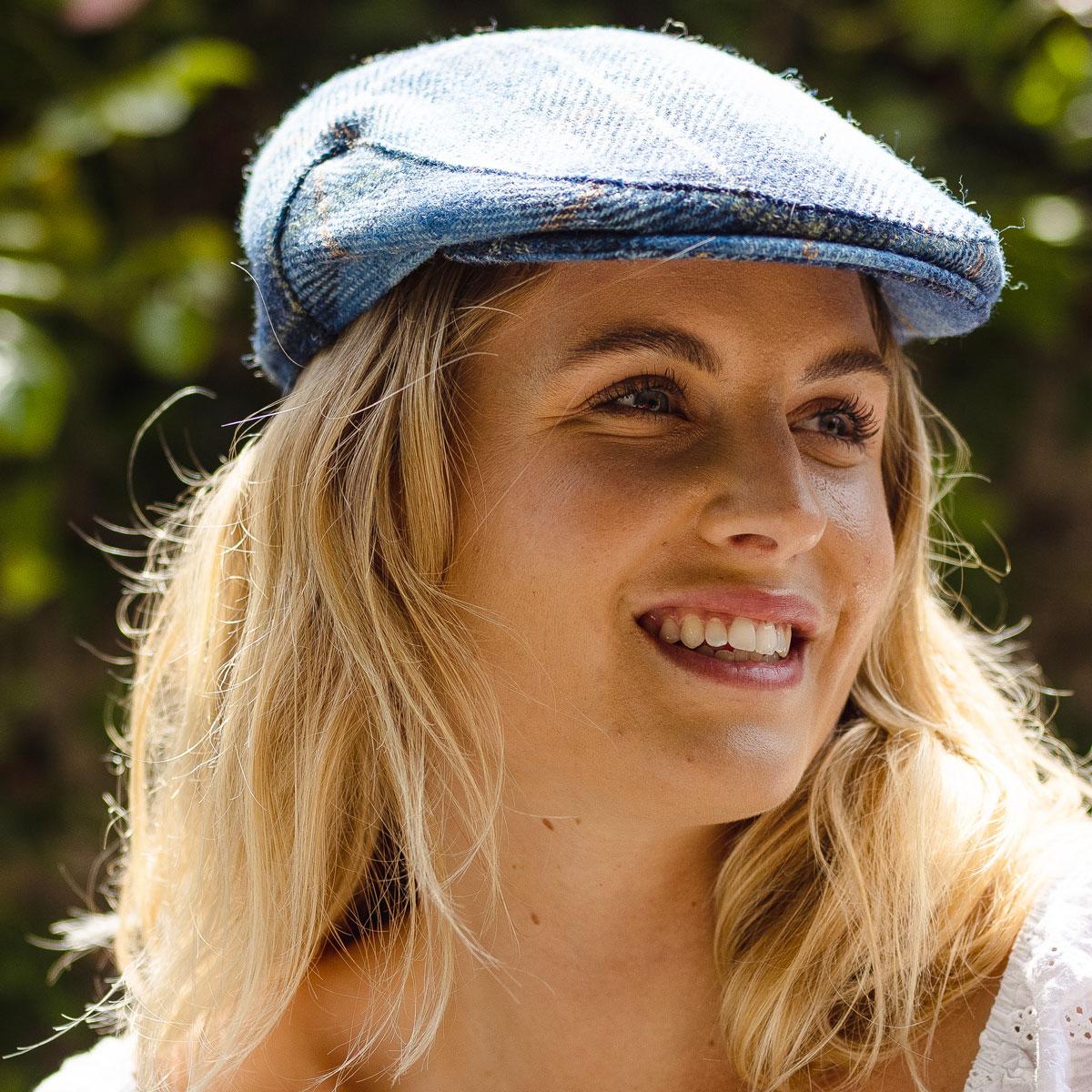 Jaxon & James | Bay River Harris Tweed Wool Ivy Cap | 170008 | lsfone | BLUE/NAVY