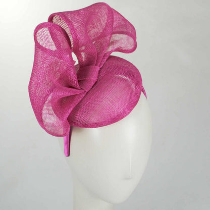 Kathy Jeanne | Souris Sinamay Straw Fascinator Hat | 122435 | profile | FUCHSIA