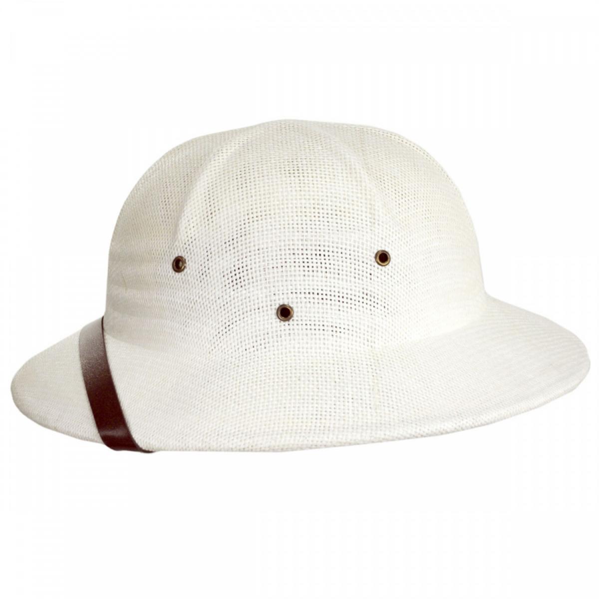 Village Hat Shop | Toyo Straw Pith Helmet | 128800 | profile | WHITE