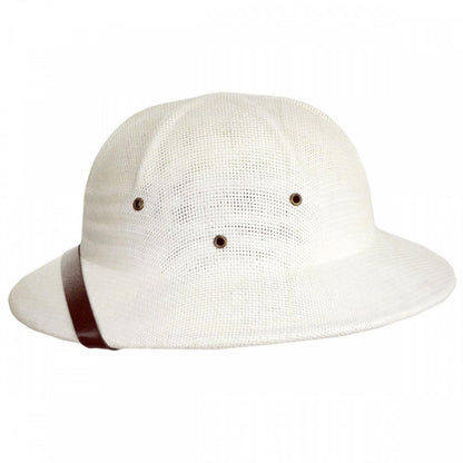Village Hat Shop | Toyo Straw Pith Helmet | 128800 | profile | WHITE