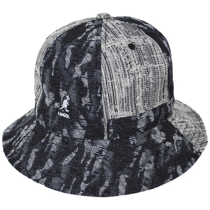 Kangol | Denim Mashup Casual Bucket Hat - Black Topstitch | 185841BT | lead | BLACK TOPSTITCH