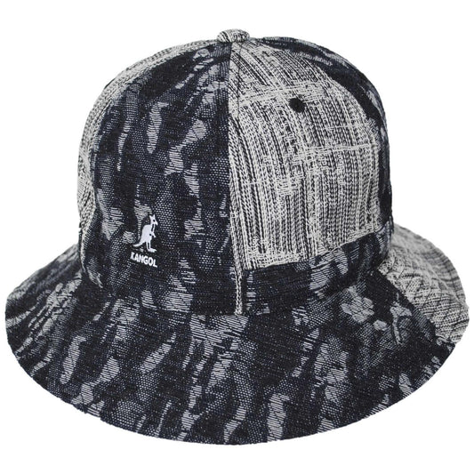 Kangol | Denim Mashup Casual Bucket Hat - Black Topstitch | 185841BT | lead | BLACK TOPSTITCH