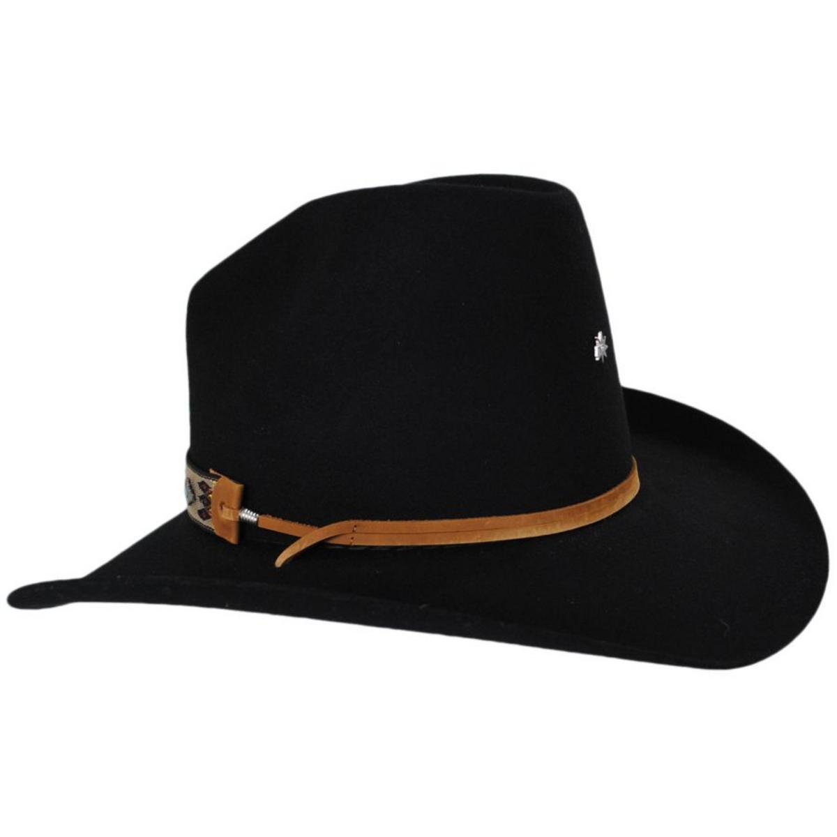 Renegade | Hickstead Wool Felt Western Hat | 130386 | profile | BLACK