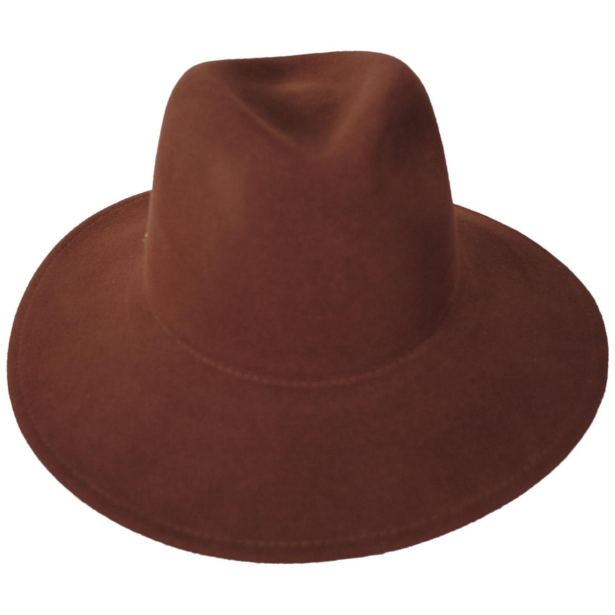 Betmar | Katie Wool Felt Safari Fedora Hat | 123175 | front | OAK