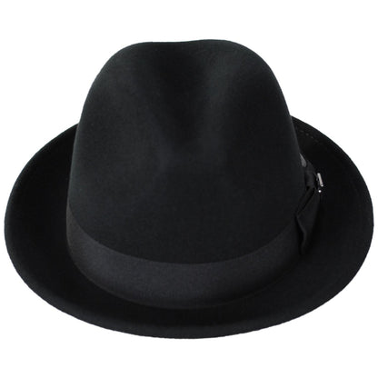 Stacy Adams | Bracco Wool Felt Fedora Hat | 130428 | front | BLACK/GREY