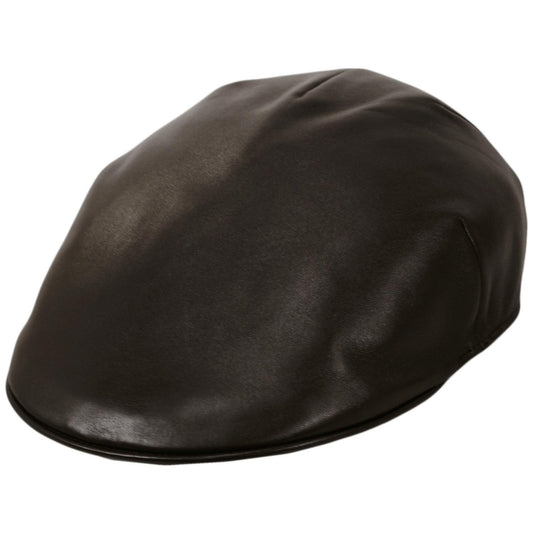 Stefeno Hats | Lambskin Luxe Ascot Cap | 171503 | lead | BROWN
