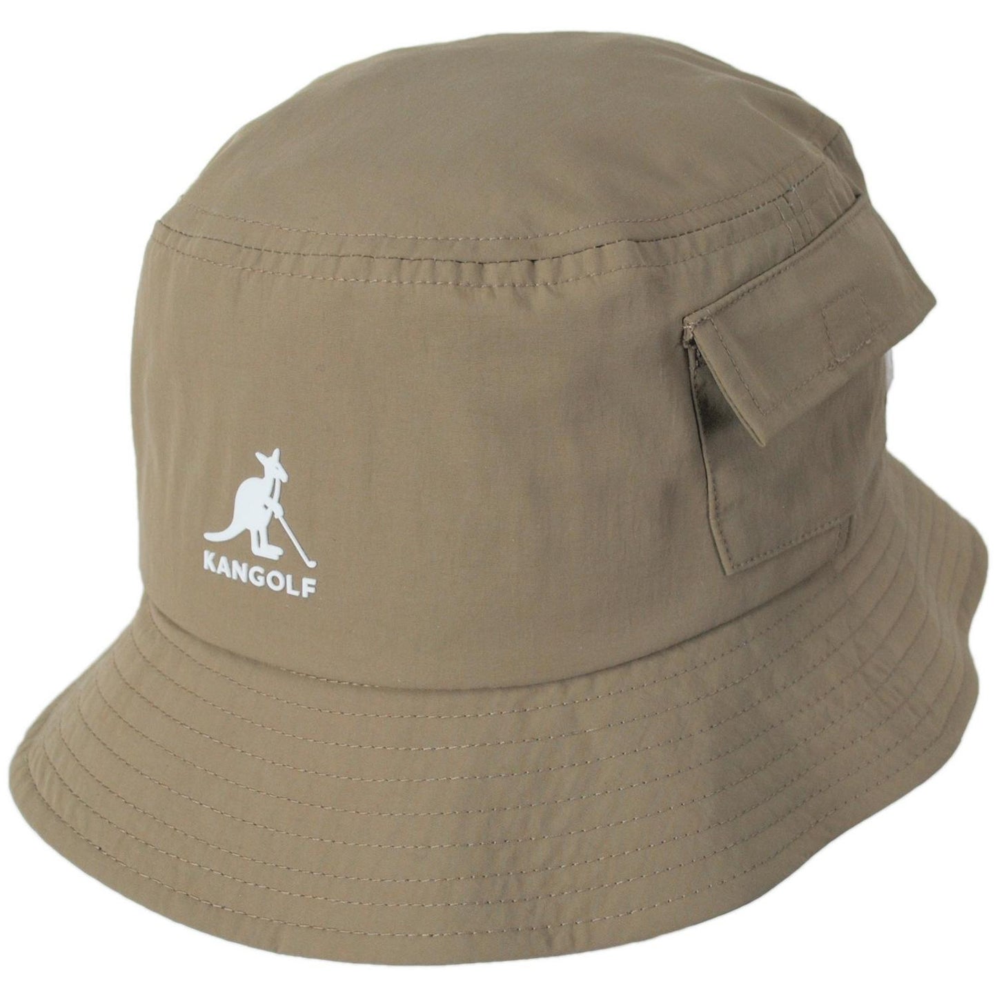 Kangol | Kangolf Nylon Lahinch Bucket Hat | 185842 | lead | KHAKI