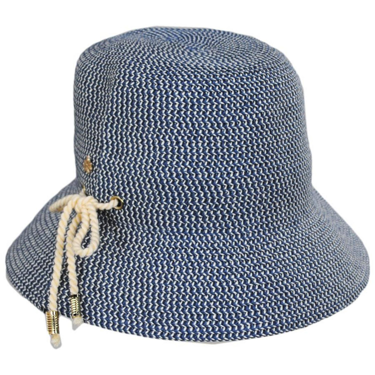 Cappelli | Edwina Toyo Straw Bucket Hat | 101280 | lead | NAVY