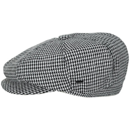 Bailey 1922 | Atlas Houndstooth Earflap Newsboy Cap | 167239 | profile | BLACK MULTI