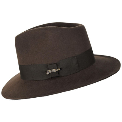 Indiana Jones | Officially Licensed Wool Felt Fedora Hat | 130445 | profile | BROWN