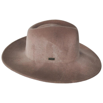 Betmar | Katie Wool Felt Safari Fedora Hat | 123175 | profile | MOLE/ALABASTER