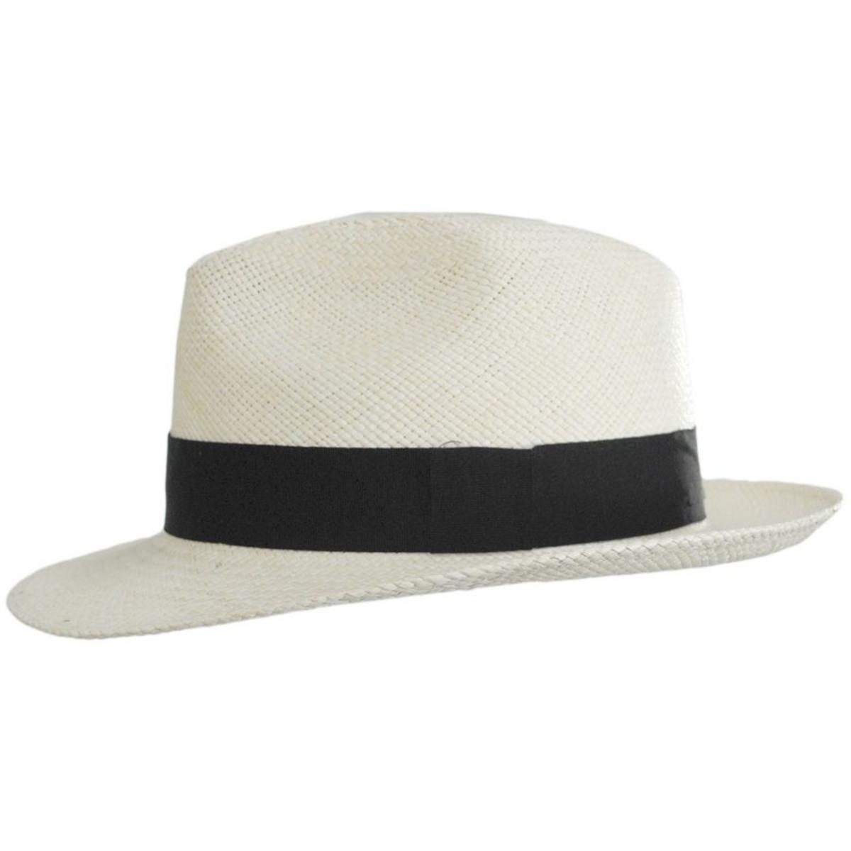 Bigalli | Puerto Cayo Panama Straw Fedora Hat | 129218 | profile | NATURAL