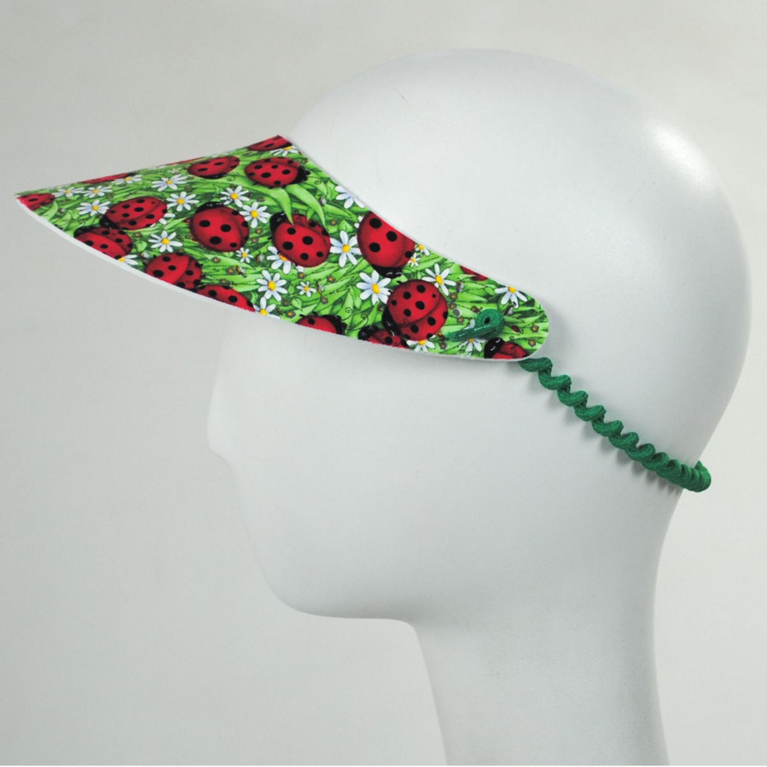 The Incredible Sunvisor | Springlace Ladybug Sunvisor | 196355 | profile | RED/GREEN