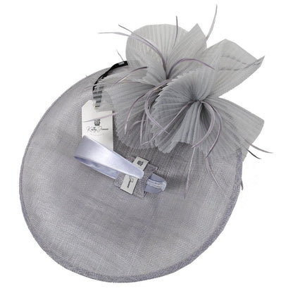 Kathy Jeanne | Fruncido Sinamay Straw Fascinator Hat | 122429 | under | GREY