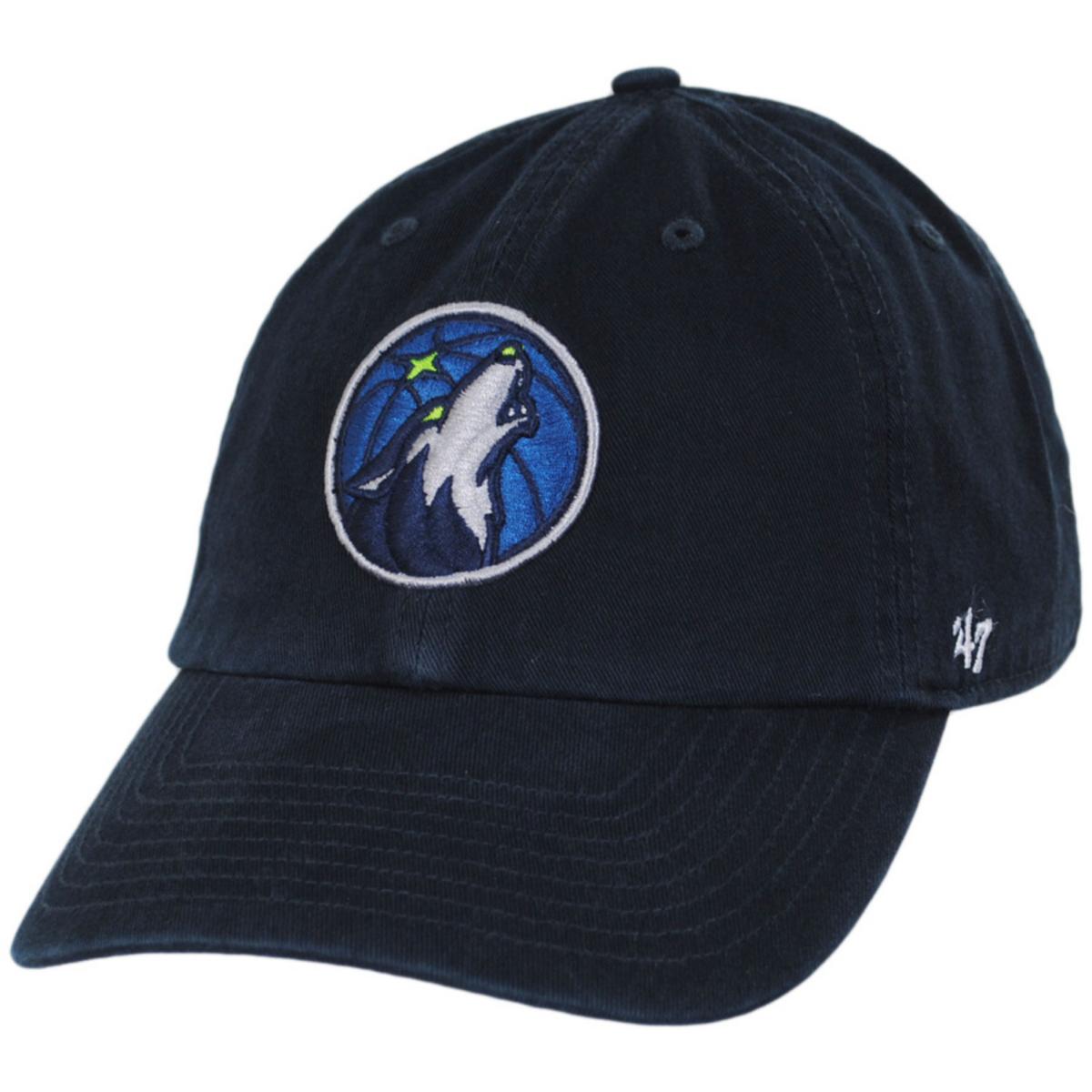 47 Brand | Minnesota Timberwolves NBA Clean Up Strapback Baseball Cap Dad Hat | 204170 | lead | NAVY