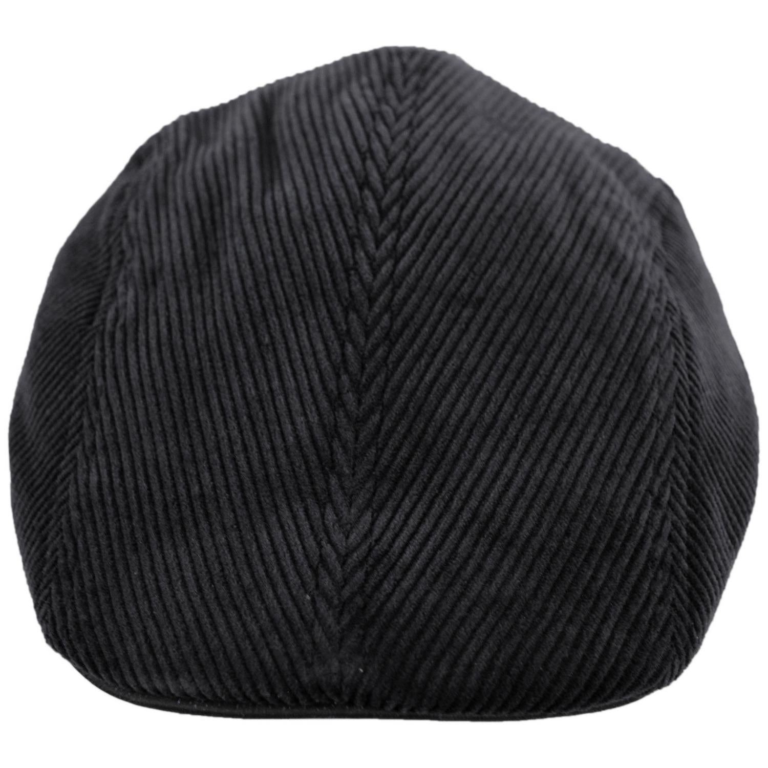 Dorfman Pacific | Philip Corduroy Ivy Cap | 160162 | front | BLACK