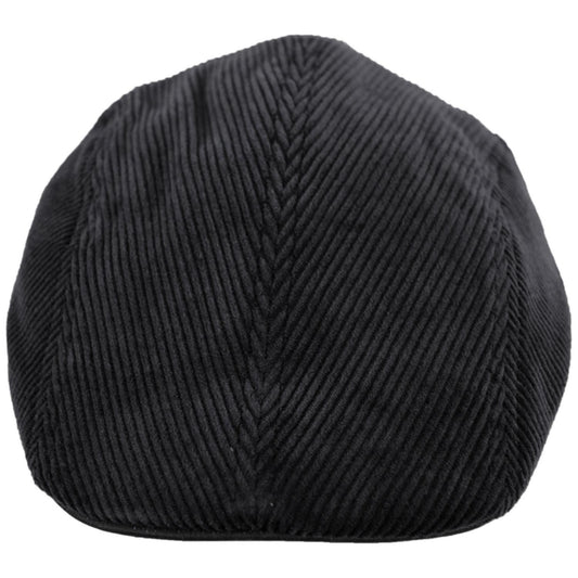Dorfman Pacific | Philip Corduroy Ivy Cap | 160162 | front | BLACK
