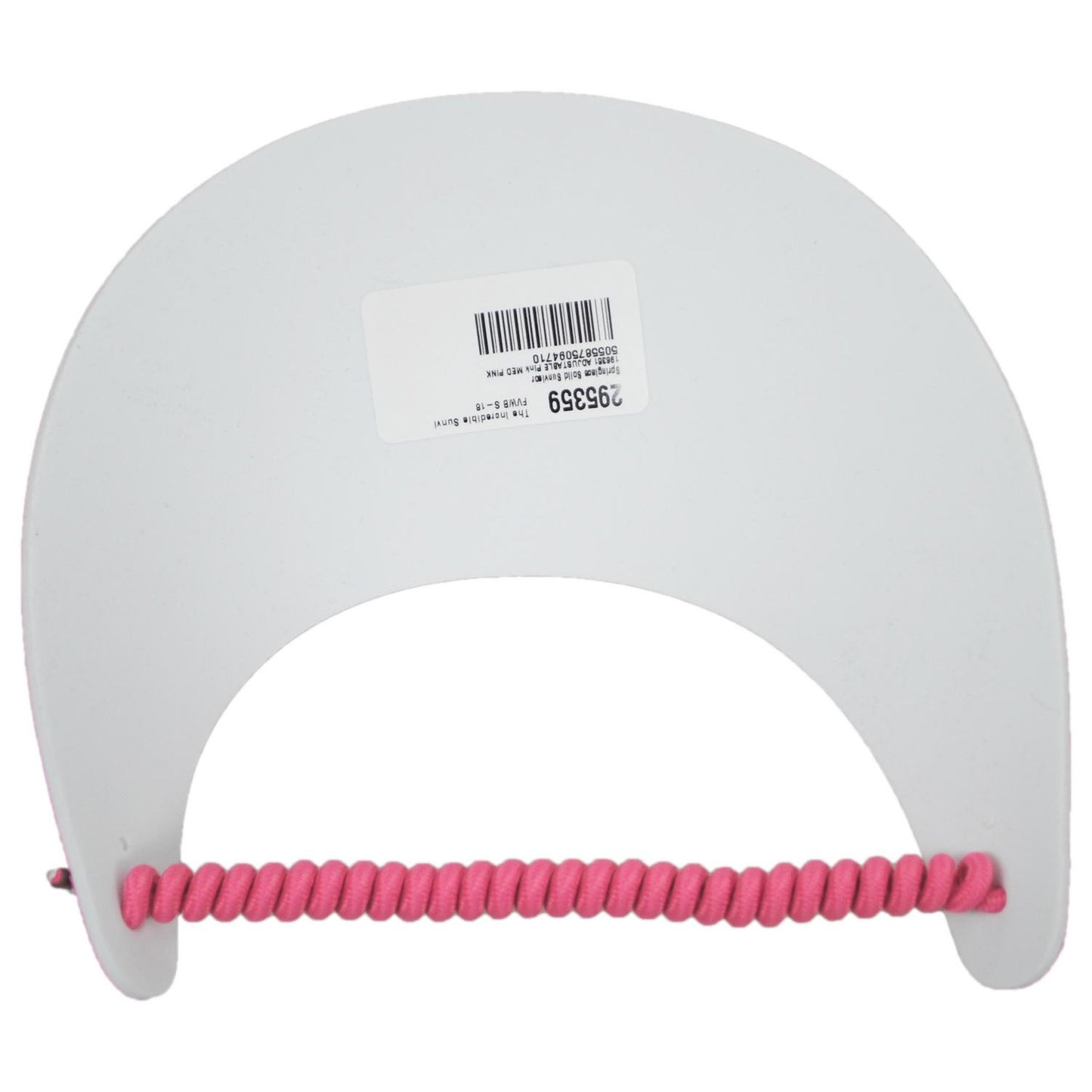 The Incredible Sunvisor | Springlace Solid Sunvisor | 196351 | under | MED PINK