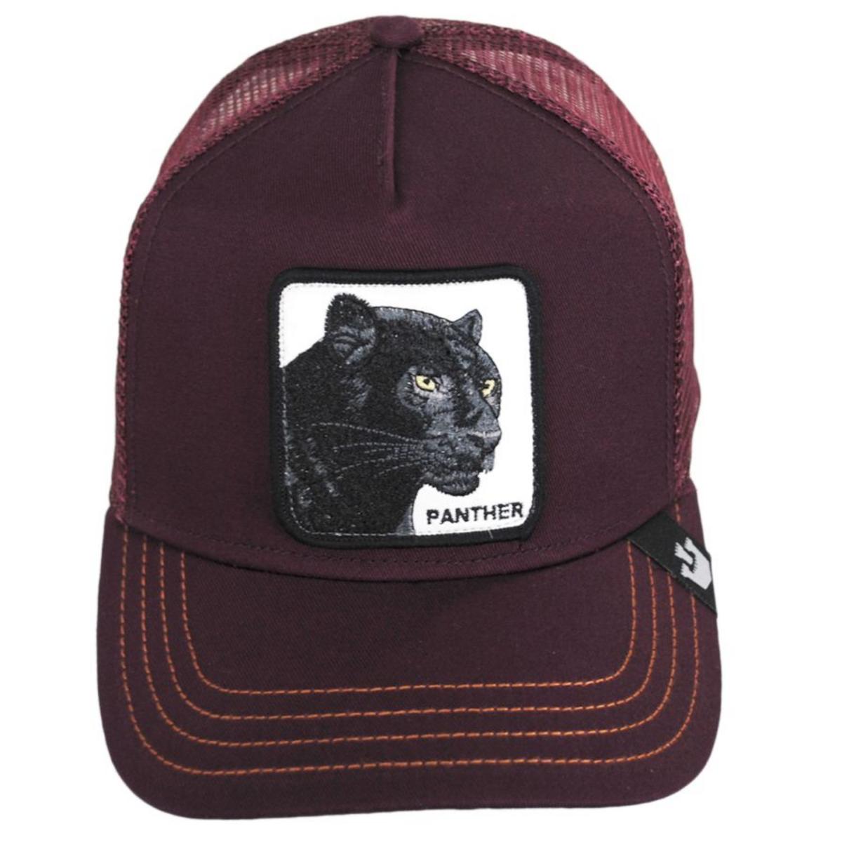 Goorin Bros | Black Panther Trucker Snapback Baseball Cap | 200437 | front | MAROON