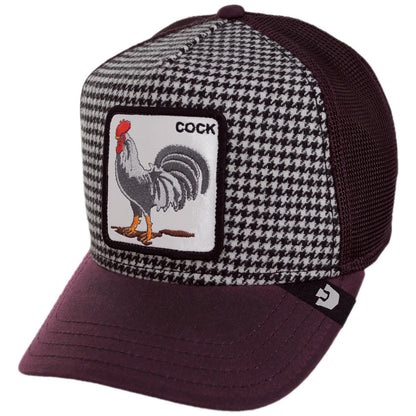 Goorin Bros | Dapper Rooster Mesh Trucker Snapback Baseball Cap | 200746 | lead | HOUNDSTOOTH