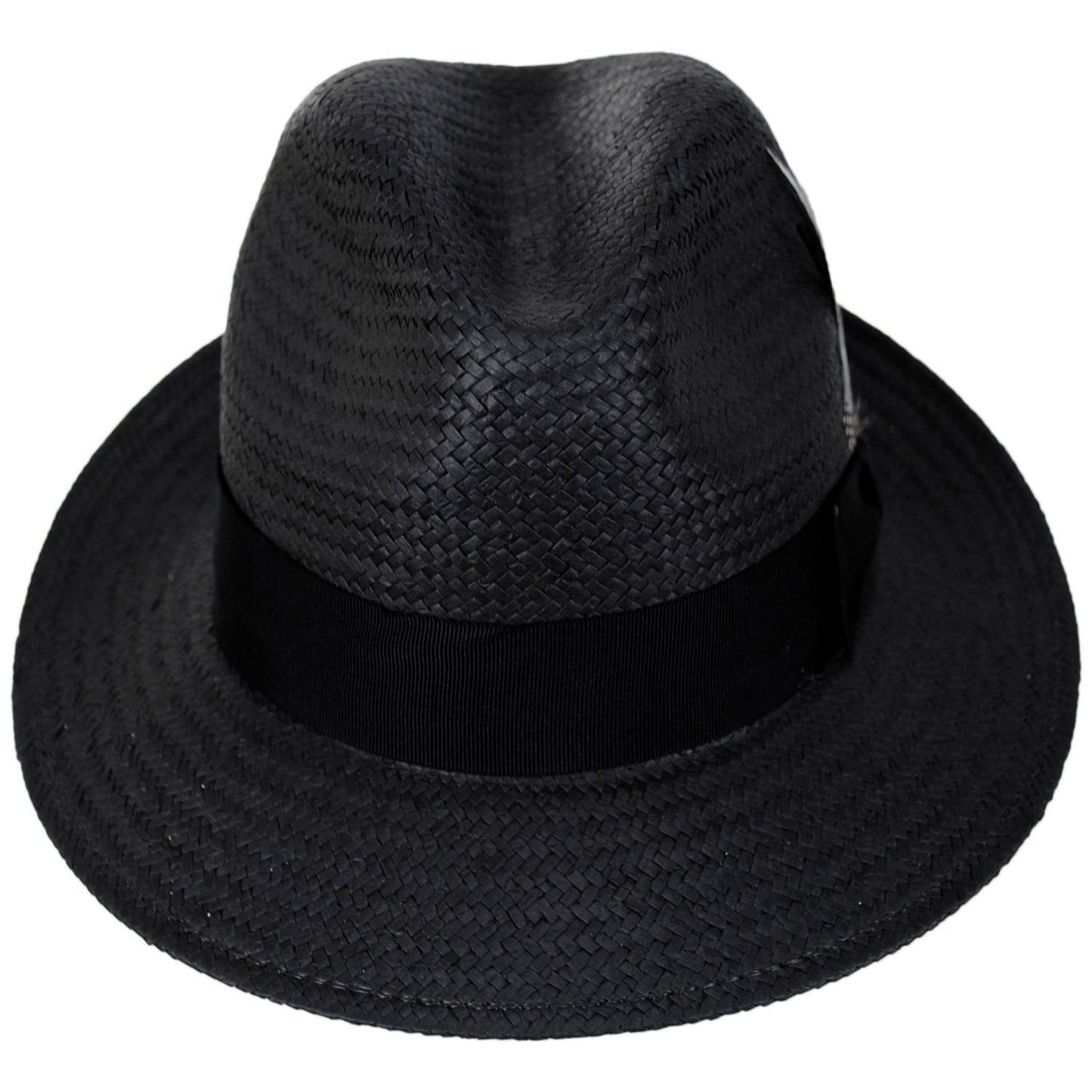 Bailey 1922 | Blixen Sun Raindura Straw Fedora Hat | 127936 | front | BLACK