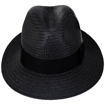 Bailey 1922 | Blixen Sun Raindura Straw Fedora Hat | 127936 | front | BLACK