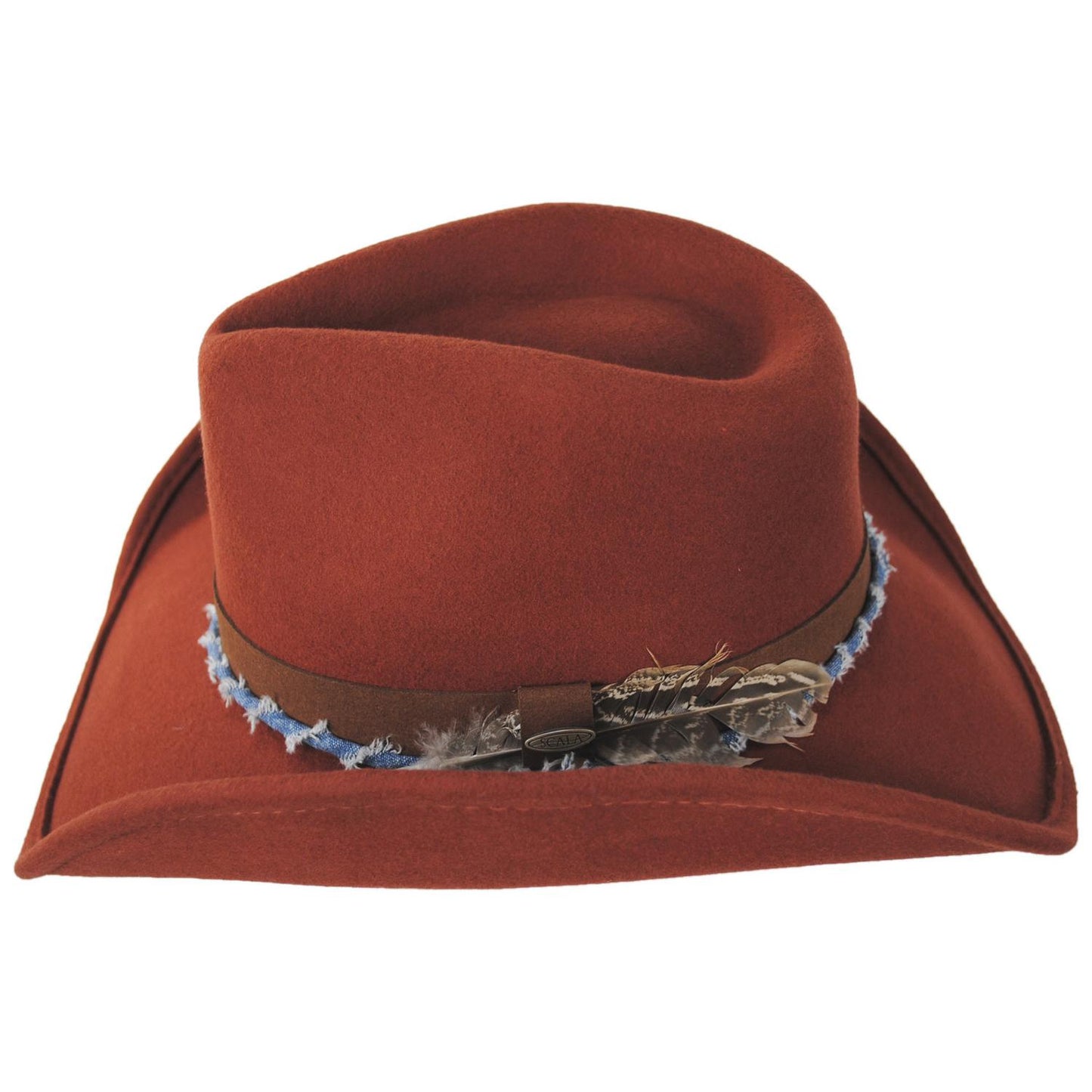 Scala | Devon Wool Felt Western Hat | 123458 | profile | RUST