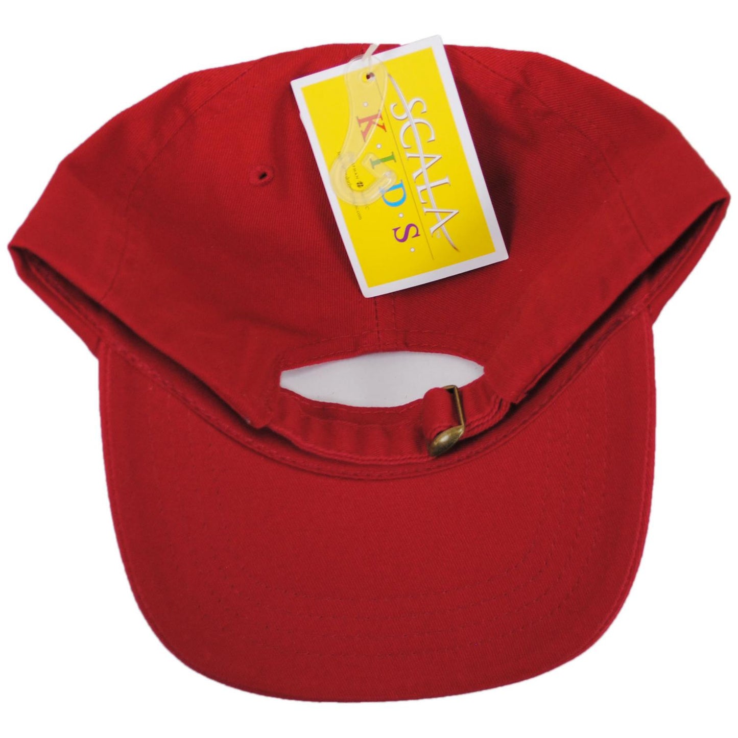 Scala | Kid's Cotton LoPro Baseball Cap Dad Hat | 508395 | under | RED