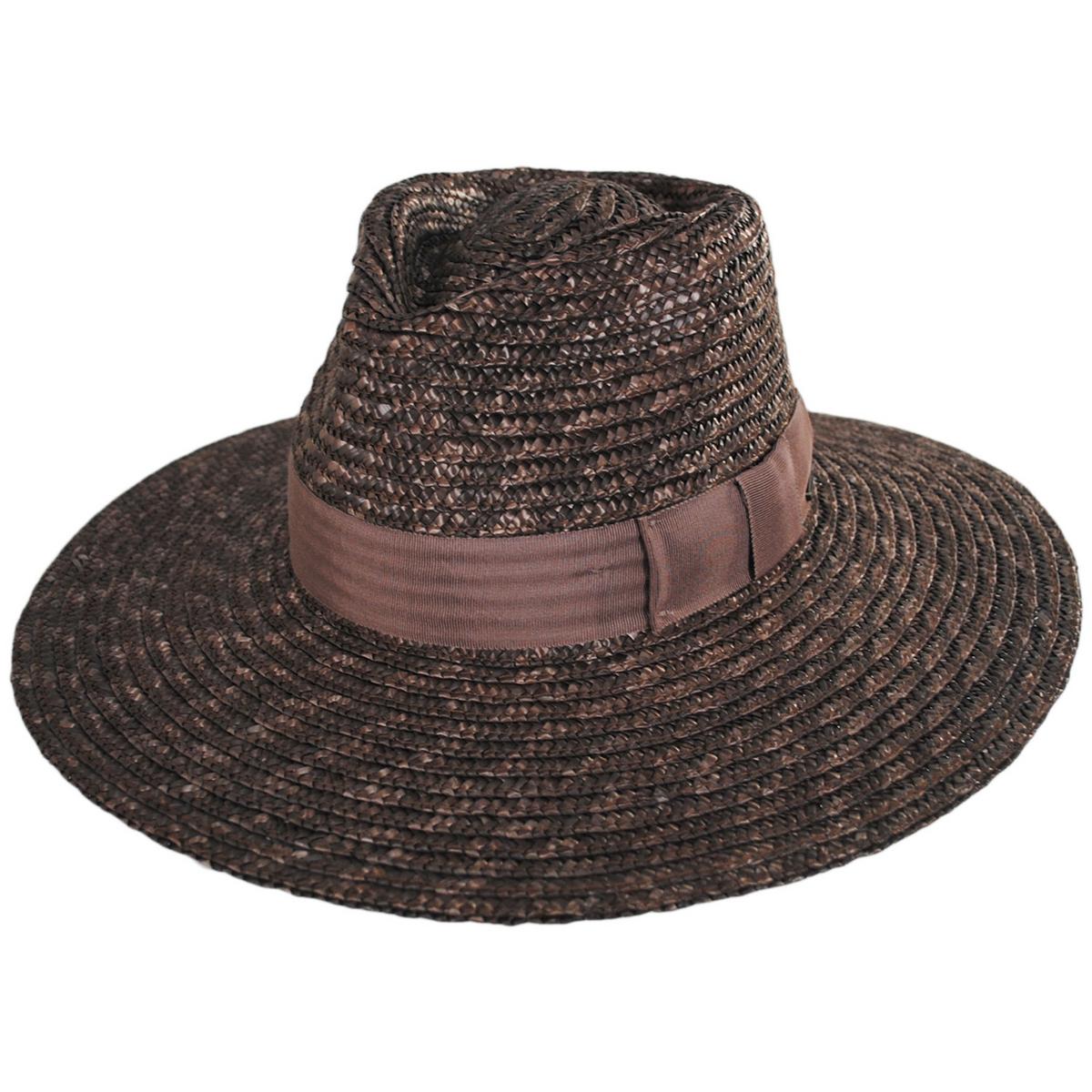 BRIXTON HATS | Joanna Wheat Straw Fedora Hat - Desert Palm