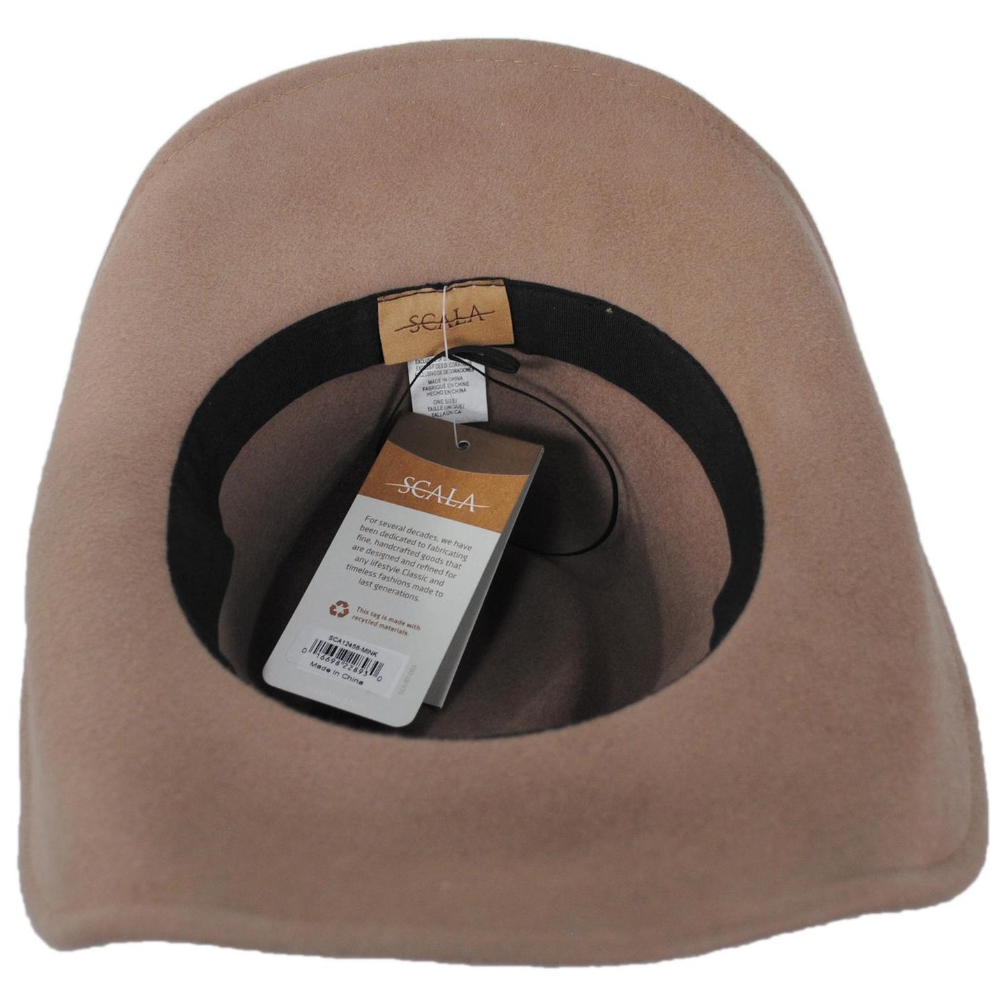 Scala | Devon Wool Felt Western Hat | 123458 | under | MINK