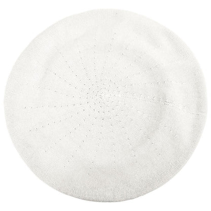 sur la tete | Cotton Beret - 11.5 inch Diameter | 151101 | profile | WHITE