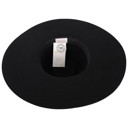 BRIXTON HATS | Primrose Wool Felt Wide Brim Fedora Hat | 123908 | under | BLACK