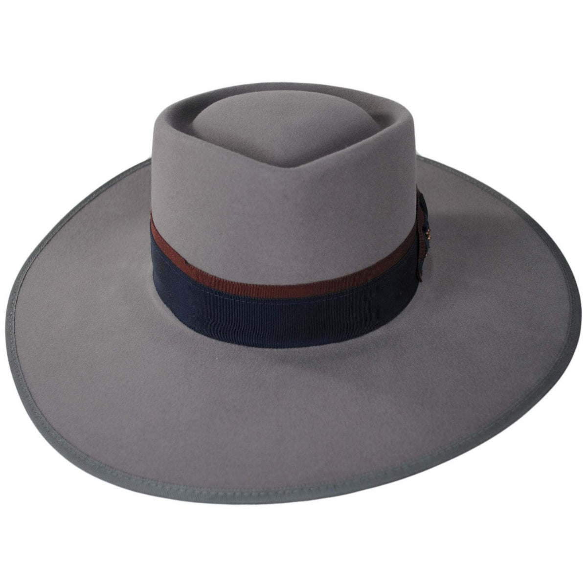 Renegade | Cowpuncher Wool and Angora Felt Gambler Hat | 100810 | front | GUNMETAL