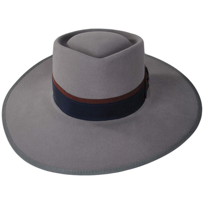 Renegade | Cowpuncher Wool and Angora Felt Gambler Hat | 100810 | front | GUNMETAL