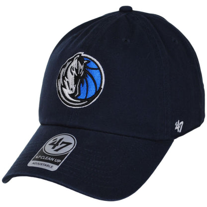 47 Brand | Dallas Mavericks NBA Clean Up Strapback Baseball Cap Dad Hat | 204040 | lead | NAVY