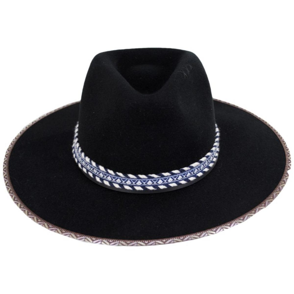 Goorin Bros | Hickory Knolls Wool Felt Wide Brim Fedora Hat | 135516 | front | BLACK