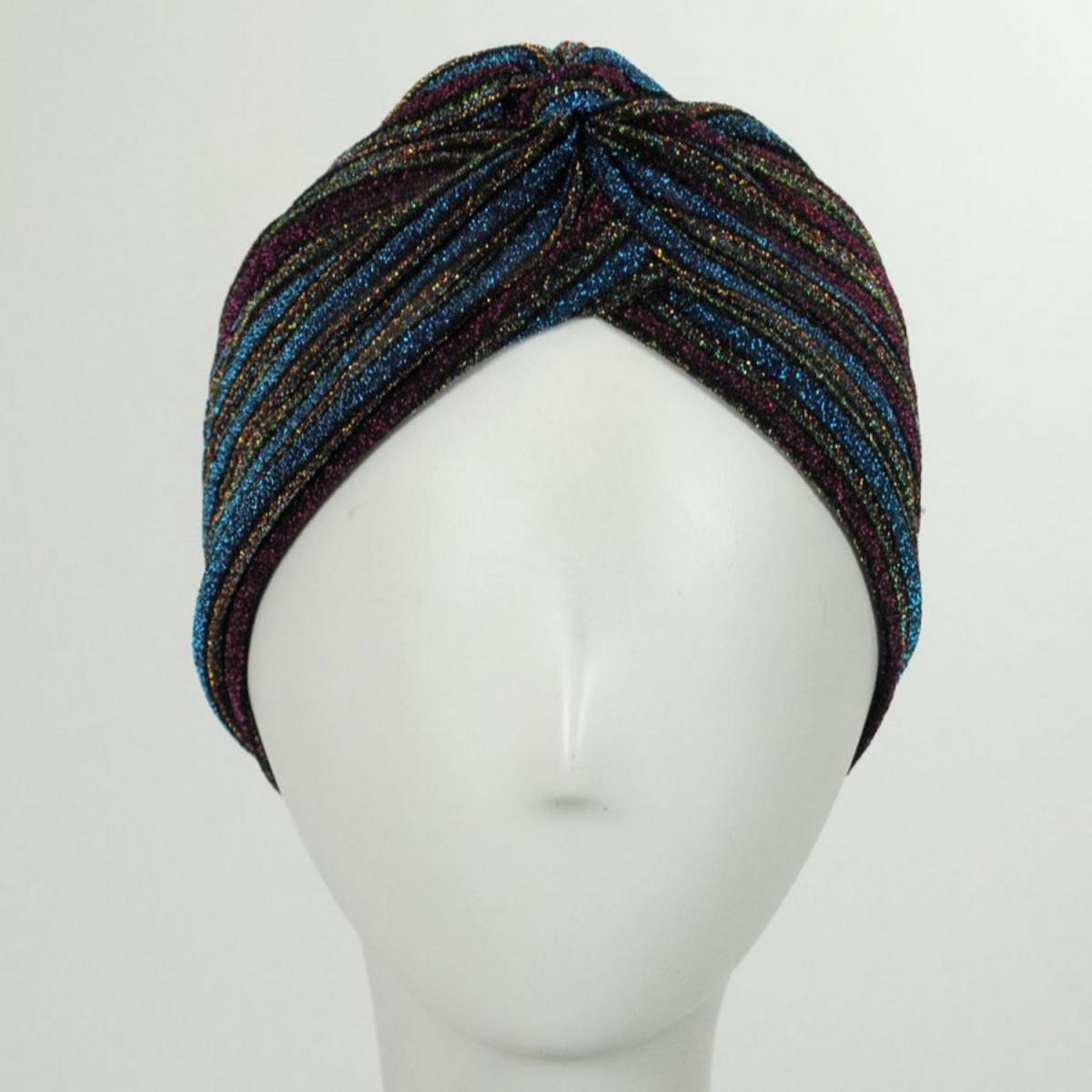 Metallic Stripe Turban