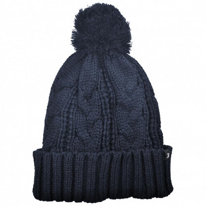 Jaxon Hats | Brooklyn Pom Knit Beanie Hat | 502913 | lead | NAVY BLUE