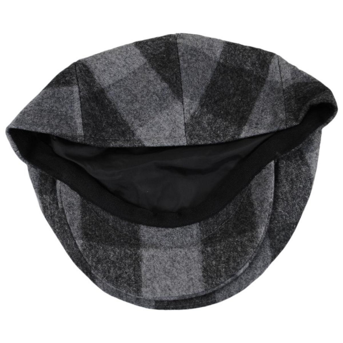 Baskerville Hat Company | Basset Wool Check Ivy Cap | 167663 | under | GREY